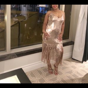 Women’s sequin dress.